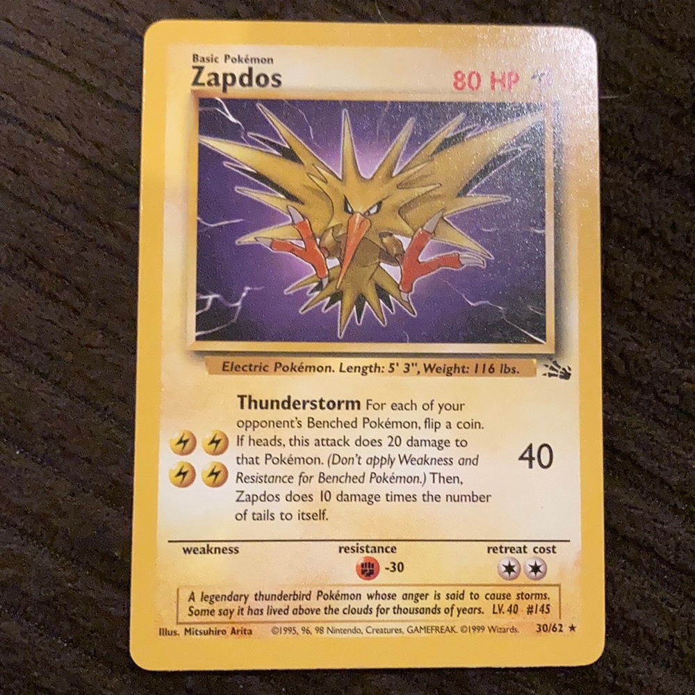 Zapdos Pokémon Card